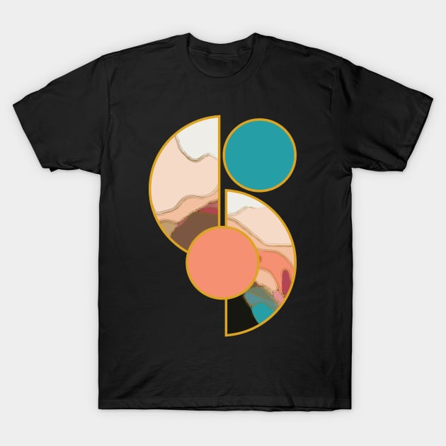 Bright vibrant modern earth tones colors unique original contemporary art 391 Abstract T-Shirt by dvongart